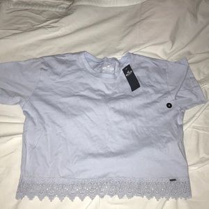 Light blue Lace Hollister tee